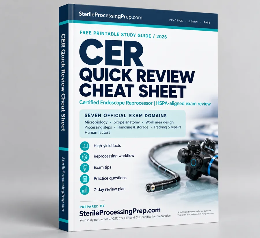 CER Quick Review Cheat Sheet mock book cover